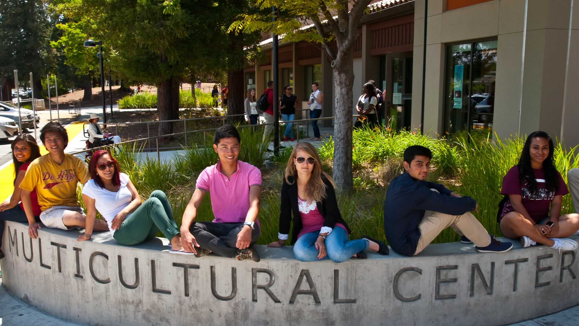 Students outside the Multicultural Center