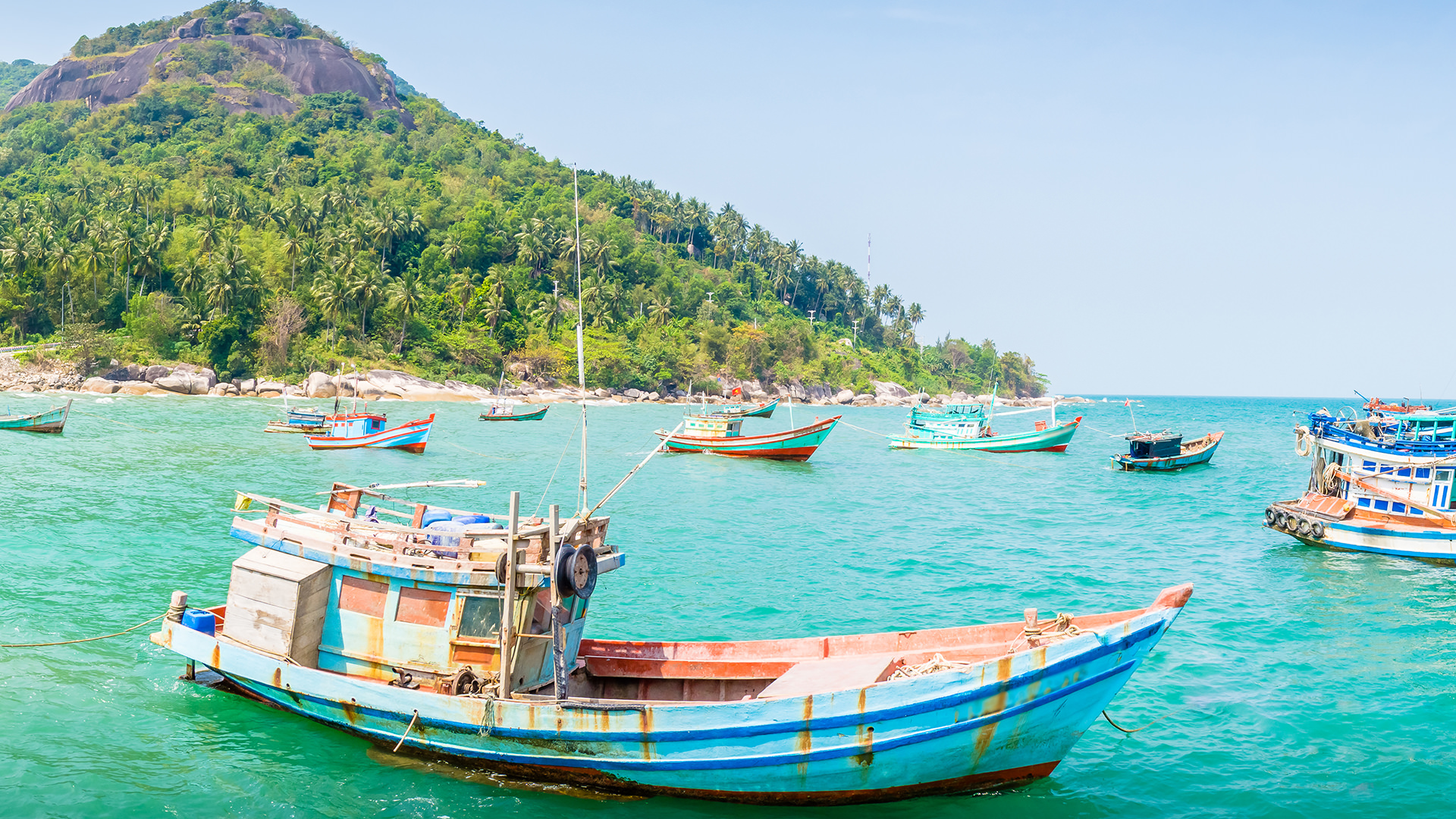 Fishing boats off the coast of Vietnam